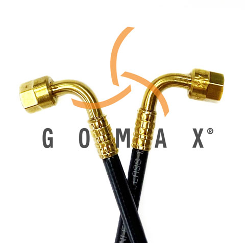 Pre-made capillary hose assembly. Refrigeration and air conditioning thermoplastic 078 capillary hose. The excellent chemical capability of the thermoplastic material used in the production of the inner tube ensures Gomax hoses are compatible with all HCFC, HFC, CO² and hydrocarbon refrigerants. The external cover is manufactured with materials resistant to abrasion and unfavourable environmental conditions. 