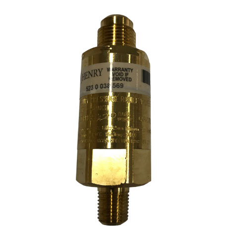 Pressure Relief Valve 1/4" MNPT x 1/2" Flare 42 BAR 610 PSI 