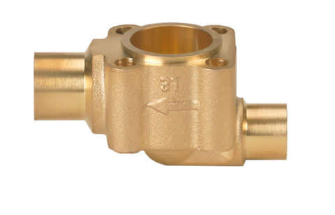Valve Body TE12 Angle 7/8" ID Solder x 1-1/8" OD Solder