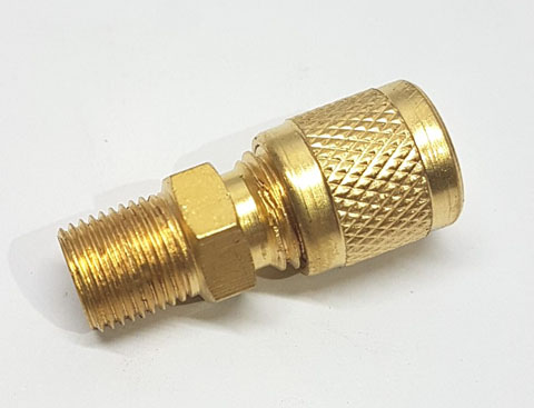 Schrader Union - 1/4" Male Flare x 1/8" Male BSP - 2 Pack