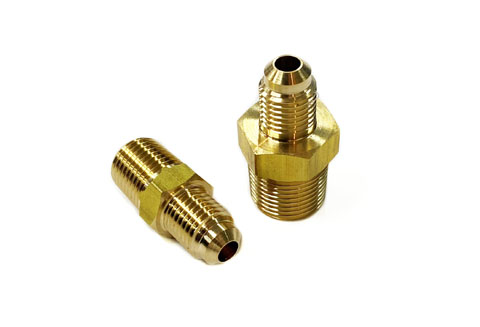 Union - 1/4" Male Flare SAE x 1/4" Male BSP Taper - 2 Pack