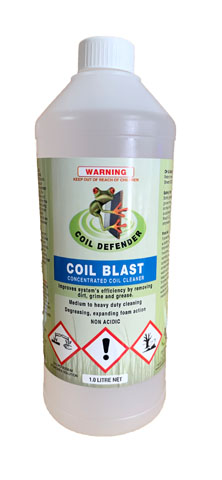 Coil Blast is a powerful highly concentrated, non-acidic cleaner. Formulated for heavily contaminated coils.
Features:
Strong degreasing action
Brightens and deodorises coils
Developed for the most difficult blocked coils