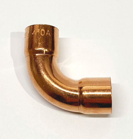Copper Elbow - 90 degree - 3/8" - F/F (R410A) LR - 5 Pack 