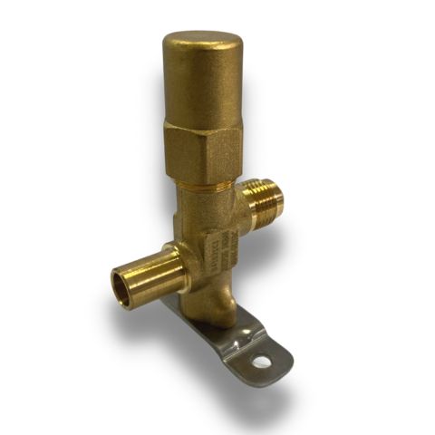 Capped Line Valve - Straight 3/8 SAE x 3/8 ID 140 Bar (Foot Mount)