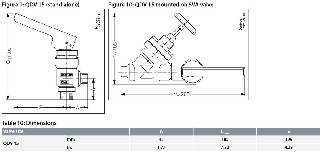 Danfoss QDV 15 D Oil Drain Valve