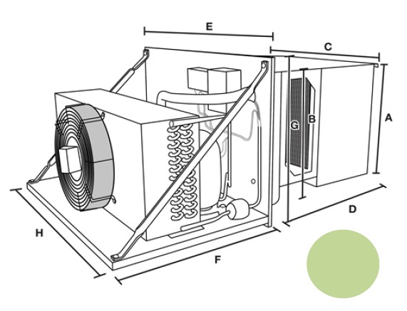 Slide-in Unit - LT R404A - 2500W @ 8.0KTD