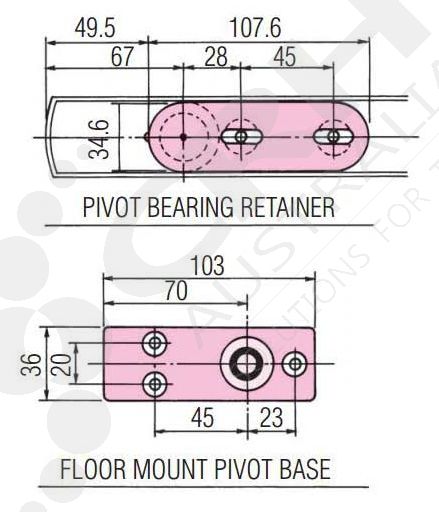 Ryobi 30 Series Floor Mount Pivot Base and Fasteners Kit