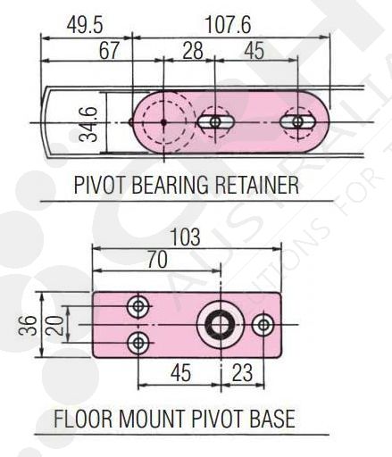 Ryobi 30 Series Floor Mount Pivot Base and Fasteners Kit