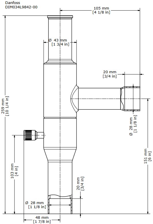 Danfoss Evap Pressure Regulator KVP28 0-79psig 1-1/8" ODS
