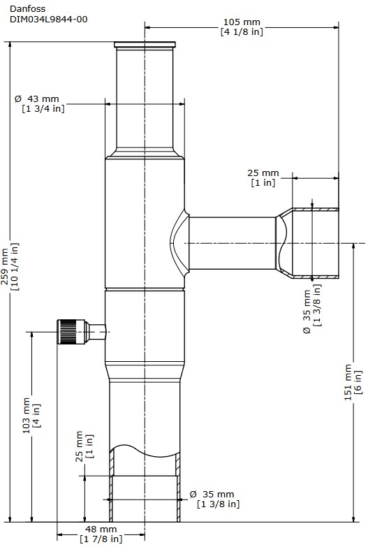 Danfoss Evap Pressure Regulator KVP35 0-79psig 1-3/8" ODS