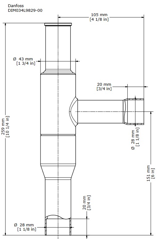 Danfoss Crankcase Pressure Regulator KVL28 3-87psig 1-1/8" ODS