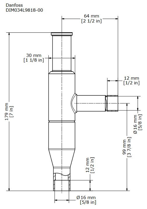 Danfoss Crankcase Pressure Regulator KVL15 3-87psig 5/8" ODS