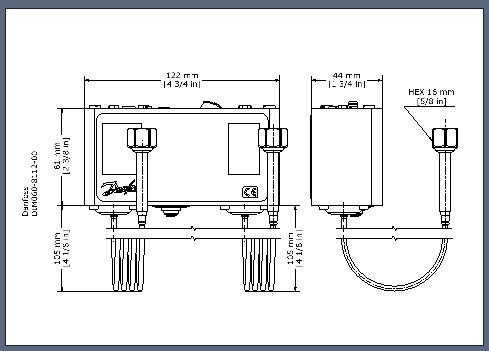 Dual Press Control KP15 LP:Auto HP:Manual Capillary & Brkt
