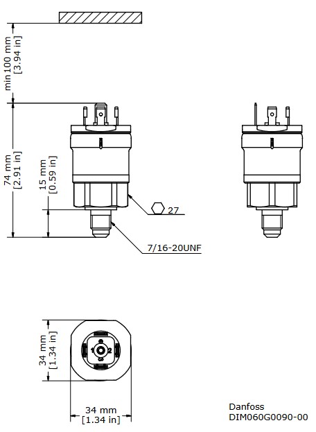 Pressure Transmitter AKS 32R -1-34 Bar 