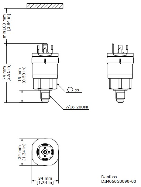 Pressure Transmitter AKS 32R -1-12 Bar 