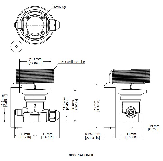 Element R407C TE5 TX Valve Ext Equal -40/+10C 3M
