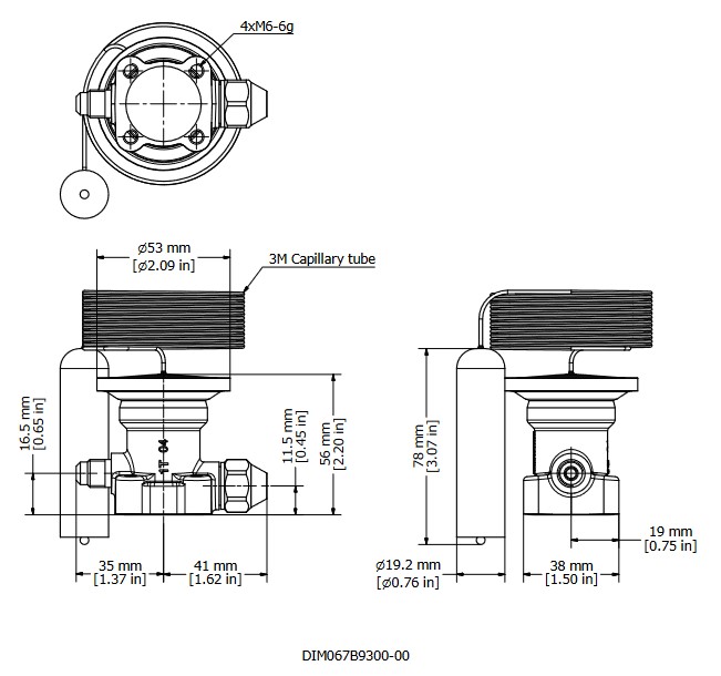 Element R404A / R507 TE5 TX Valve Ext Equal -40/+10C 3M