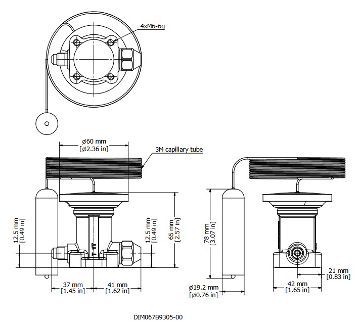 Element R407C TE12 TX Valve Ext Equal -40/+10C 3M
