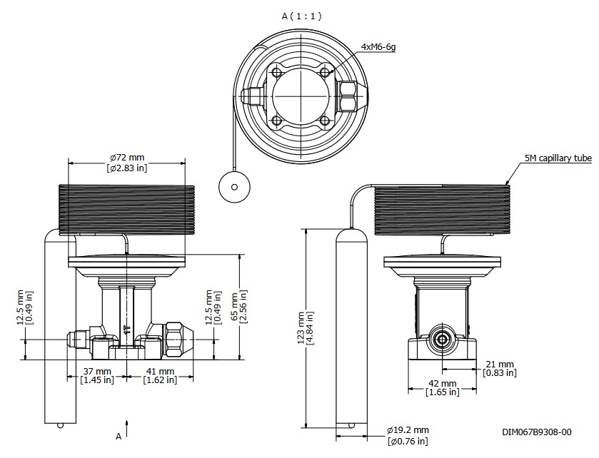 Element R407C TE20 TX Valve Ext Equal -40/+10C 5M