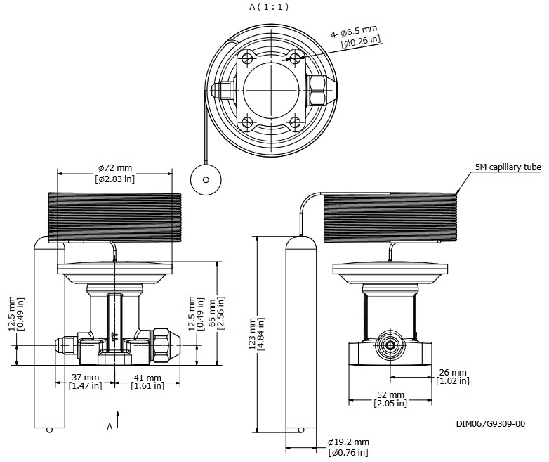 Element R407C TE20 TX Valve Ext Equal -40/+10C 5M