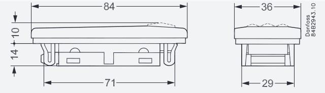 Danfoss EKA163B Temperature Display - EKC Series