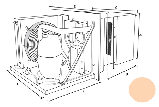 Slide-in Unit - MT R404A - 2280W @ 7.0KTD