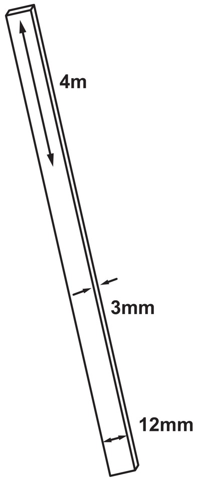 Aluminium Flat Bar 10mm x 3mm (2x2M Lengths) - Gasket Fixing Strip