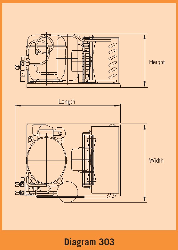 Cubigel Cond Unit LBP 1Ø CSIR 1/5HP