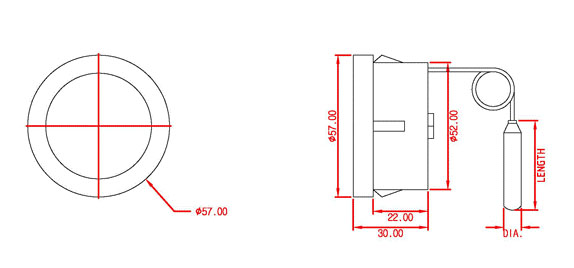 55mm Dial Thermometer 0-120°C