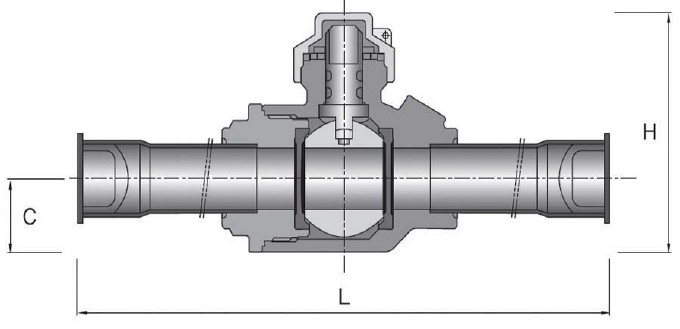 Essen CO2 Transcritical Ball Valve 1-3/8" - 130 Bar