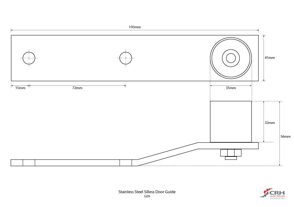S/S Silless Door Guide