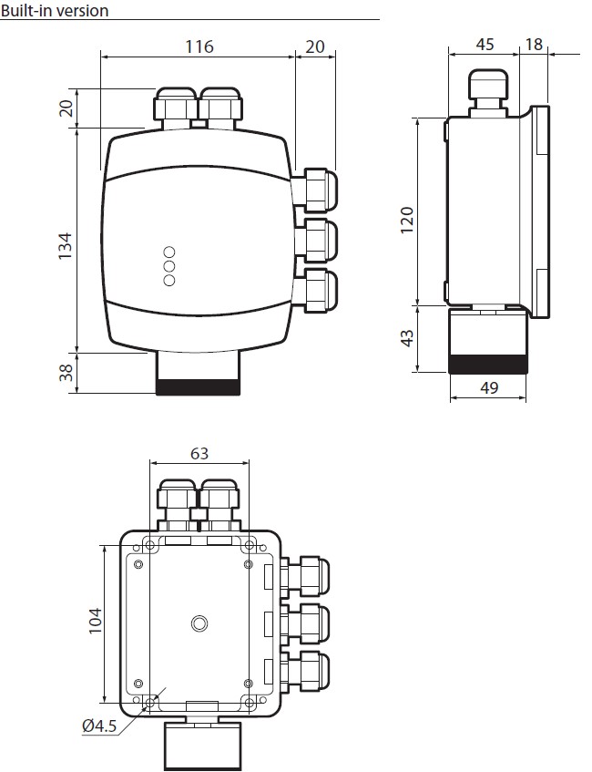 Carel GLD Small - Gas Leak Detector - Group 4 - Built In