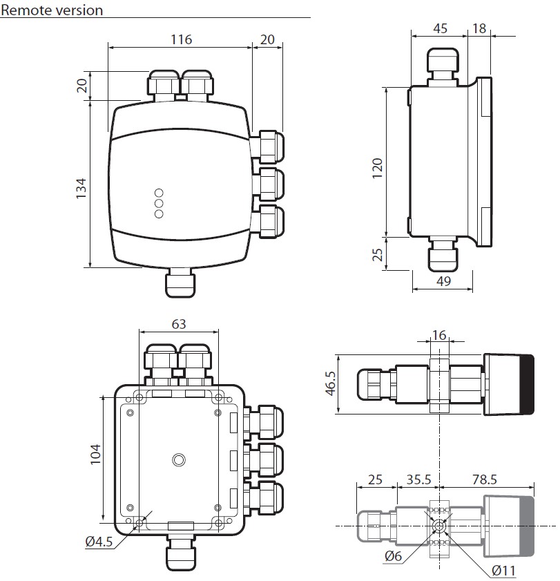 Carel GLD Small - Gas Leak Detector - Group 4 - Remote