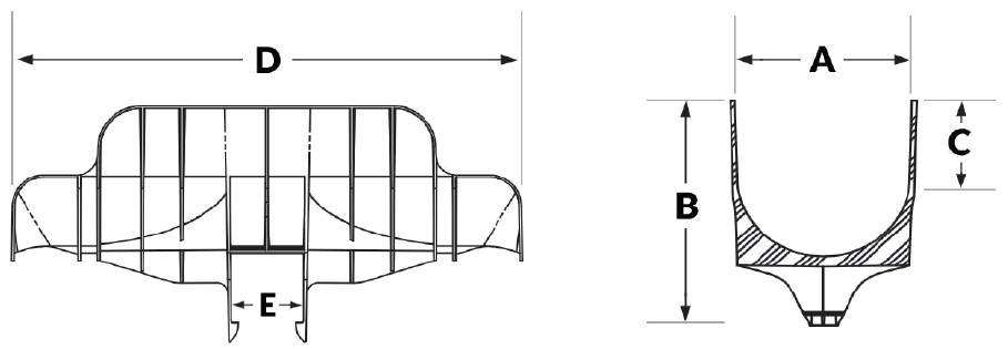 Insuguard 40mm x 40mm Strut Saddle - Black 204mm