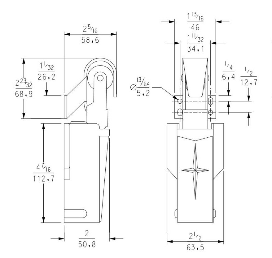 Kason Hydraulic Door Closer Flush Mount 0mm-19mm Offset
