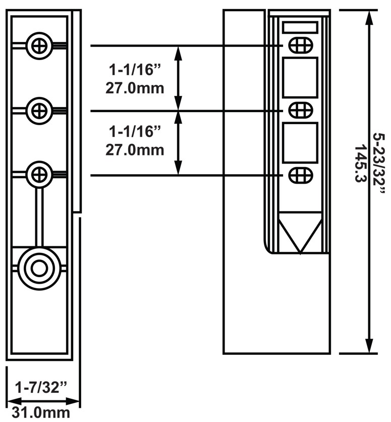 Kason Cam-Rise Hinge