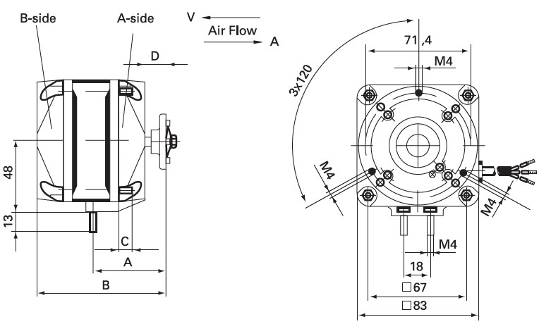 ebm Q Motor - 10 Watt - ACW