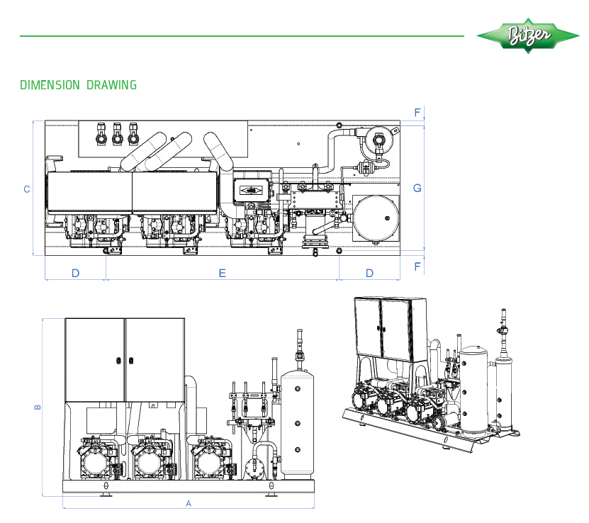 Bitzer Mini-Rack 2x 4CES9Y 3PH 