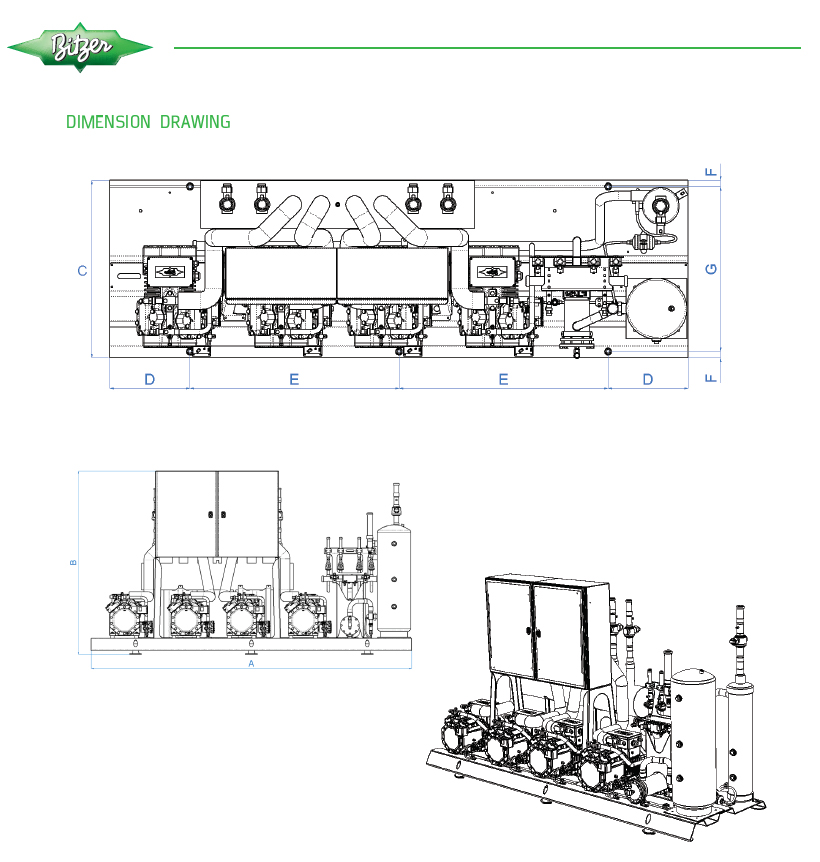 Bitzer Mini-Rack 4 x 4FES5Y 3PH  C/W Electrical