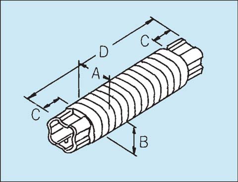 Flexible Joint - 75mm - 550mm Long - Ivory