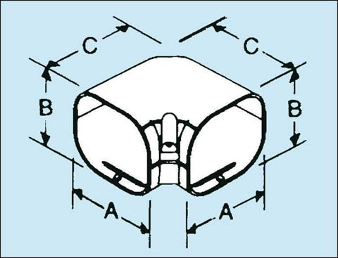 Mini Elbow 90 Degree (Horizontal) - 75mm - Ivory