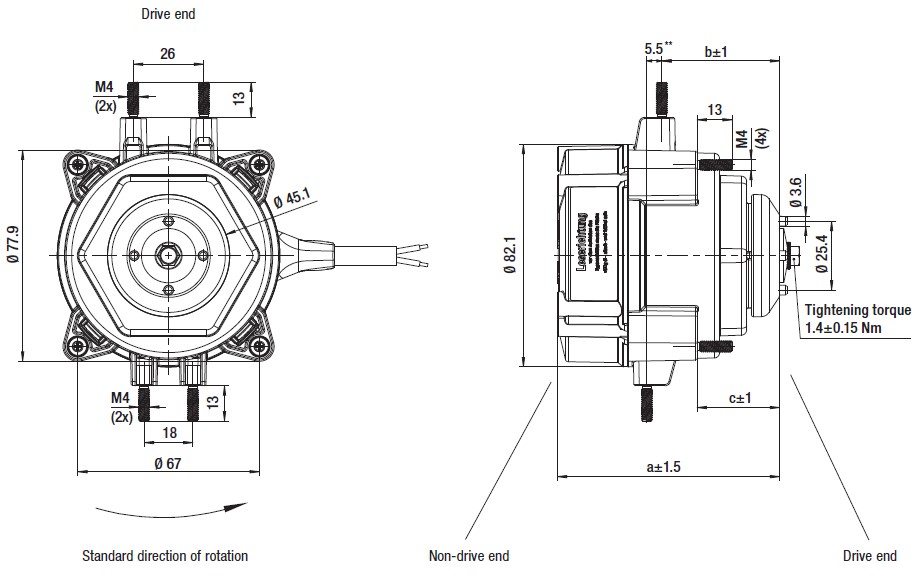 ebm EC NIQ Motor - 25 Watt - ACW