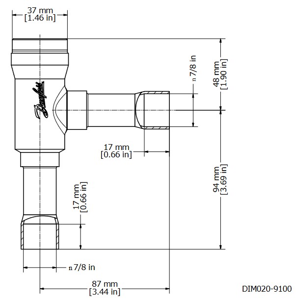 Danfoss Check Valve - NRV22S 7/8" Solder