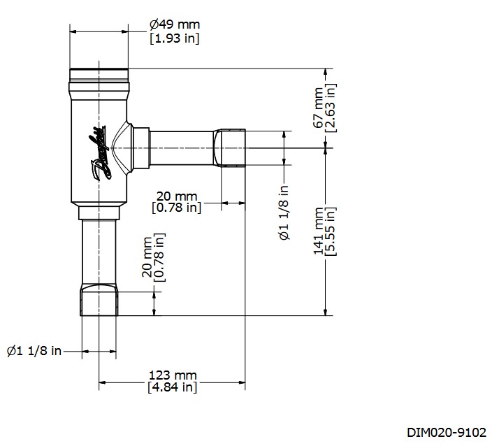 Danfoss Check Valve - NRV28S 1-1/8" Solder
