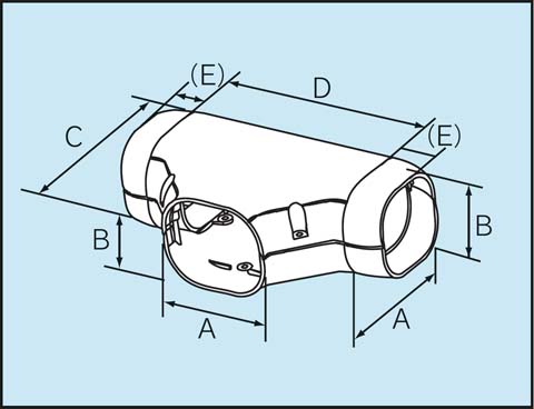 T-Joint - 100mm - Ivory - with reducers