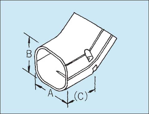 Elbow 45 Degree (Vertical) - 140mm - Ivory