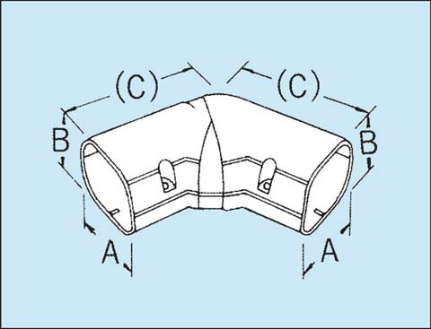 Elbow Adjustable 45-90 Degree (Horizontal) - 75mm - Ivory