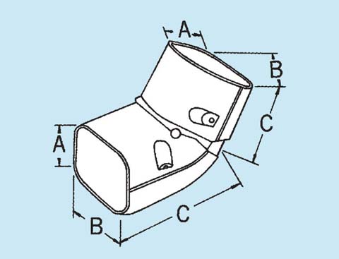 Elbow Adjustable 45-90 Degree (Vertical) - 75mm - Ivory