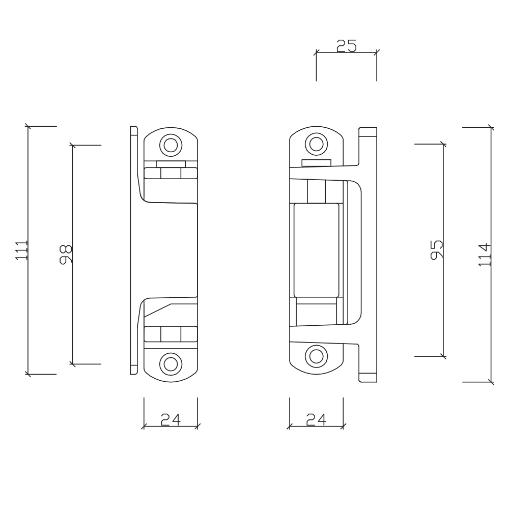 Cam-Rise Self Closing Hinge Left Hand With Packer - Zinc