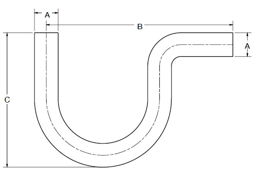RLS Press Fitting - ODM P-Trap - 1/2"